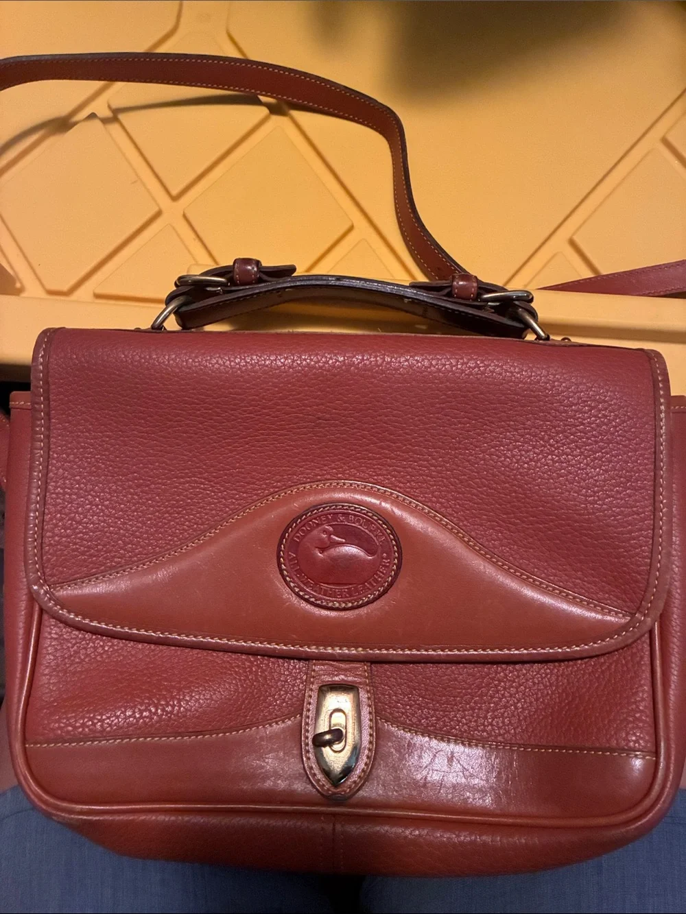Dooney & Bourke Brick Red Leather Satchel